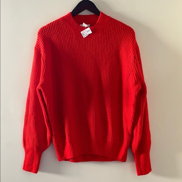 H&M Sweaters - H&M NWT Bright Red Soft Cable Knit Sweater - S